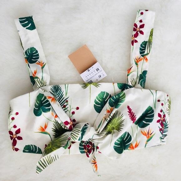Zara Tropical Print Bralette Crop Top!✨ New-Boutique! - Picture 15 of 16